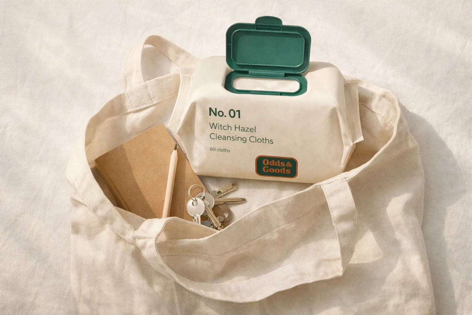No. 01 in a canvas tote.
