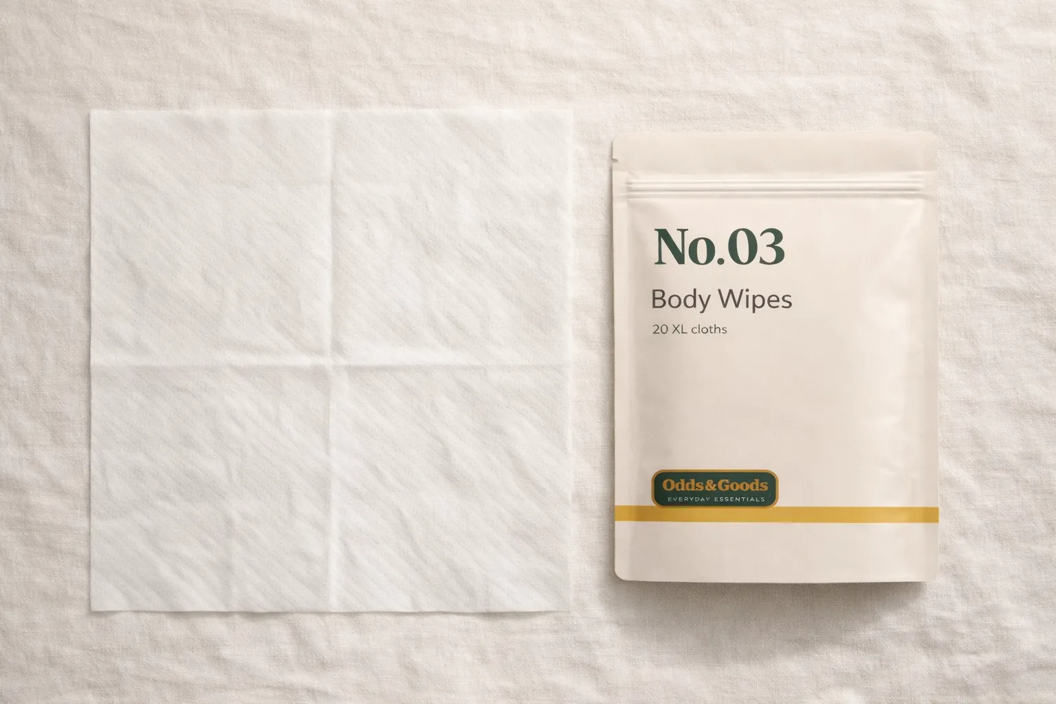 One extra-large cloth beside the No. 03 pouch.